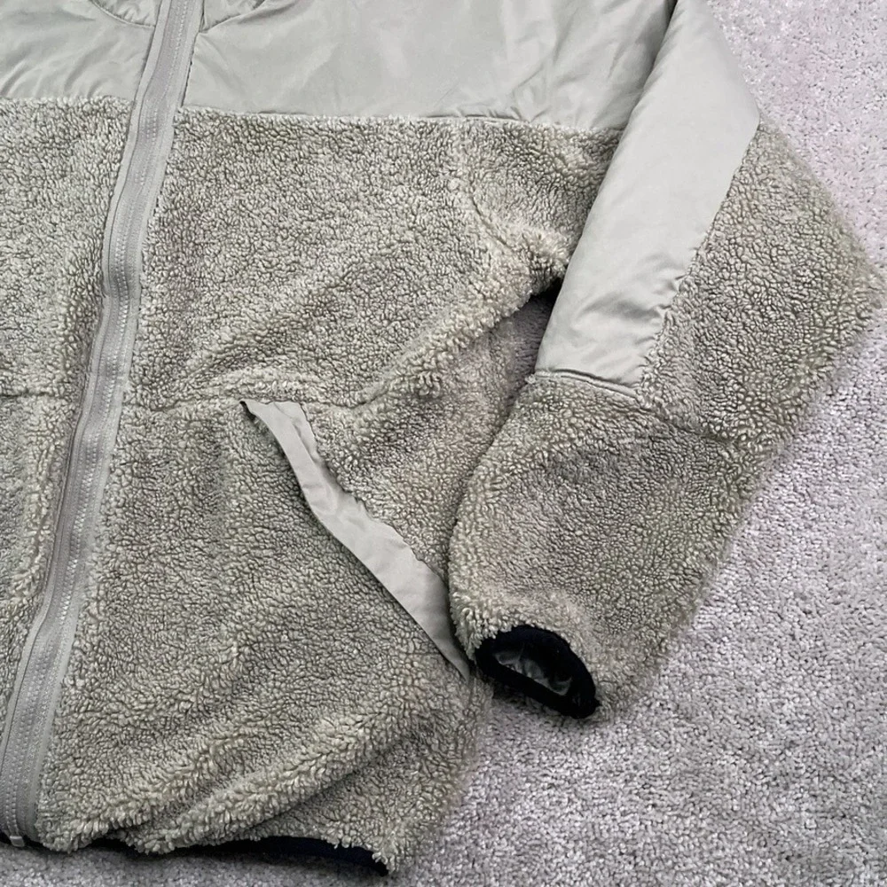 Adidas Jacket‎ Mens Medium Tan Sherpa Fleece Snowboarding Full Zip Polar Coat
